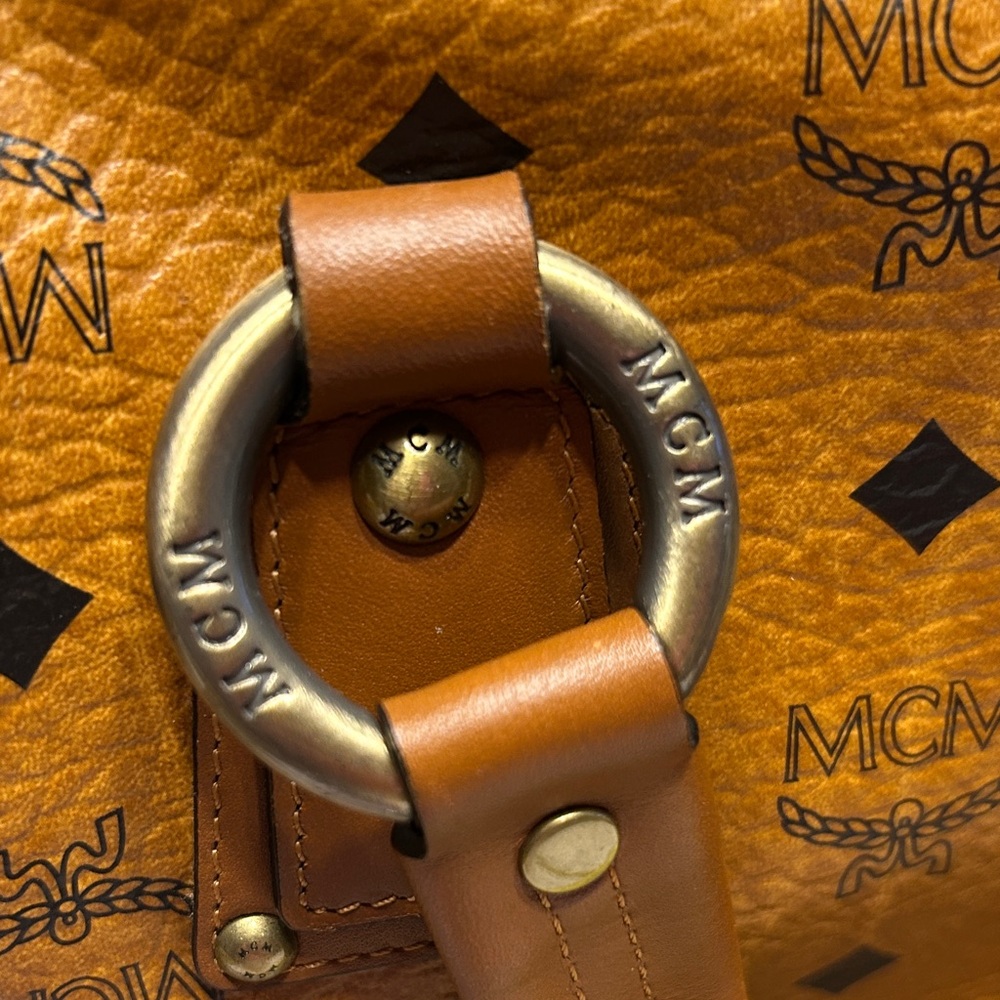 175. MCM Cognac Boston  Bag - Picture 12 of 16